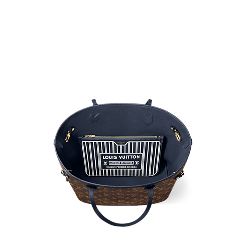 กระเป๋ารุ่น Neverfull Inside Out MM in กระเป๋าและผลิตภัณฑ์เครื่องหนังขนาดเล็ก's สำหรับผู้หญิง ไอคอนิก collections by Louis Vuitton (การย่อ/ขยายผลิตภัณฑ์)