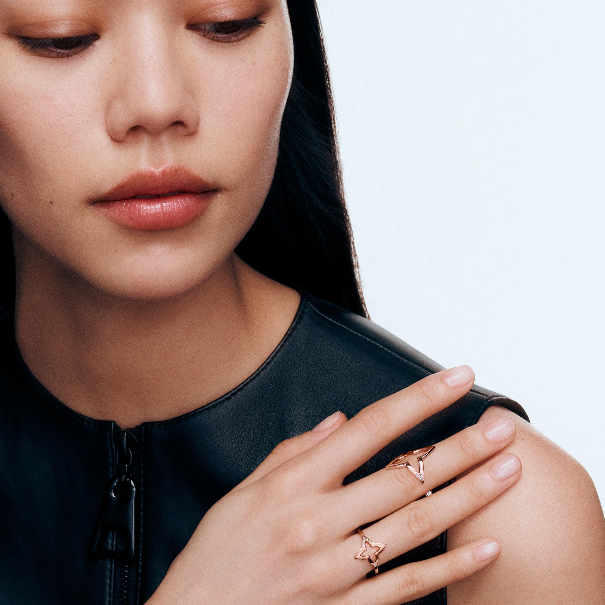 แหวน Open Ring Ombre Blossom พิงค์โกลด์และเพชร  in จิวเวลรี่