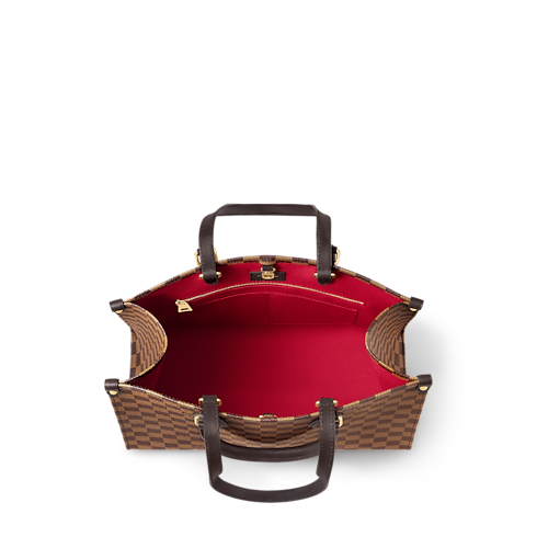 กระเป๋า OnTheGo MM Damier Ebene in กระเป๋าและผลิตภัณฑ์เครื่องหนังขนาดเล็ก's สำหรับผู้หญิง ไอคอนิก collections by Louis Vuitton (การย่อ/ขยายผลิตภัณฑ์)