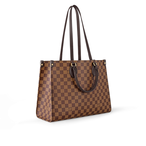 กระเป๋า OnTheGo MM Damier Ebene in กระเป๋าและผลิตภัณฑ์เครื่องหนังขนาดเล็ก's สำหรับผู้หญิง ไอคอนิก collections by Louis Vuitton (การย่อ/ขยายผลิตภัณฑ์)