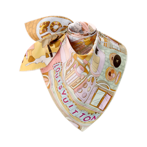 ผ้า Square รุ่น Paris En Beaute 90 . in ผู้หญิง's แอคเซสเซอรี่ ผ้าโพกหัวสำหรับผู้หญิง collections by Louis Vuitton (การย่อ/ขยายผลิตภัณฑ์)