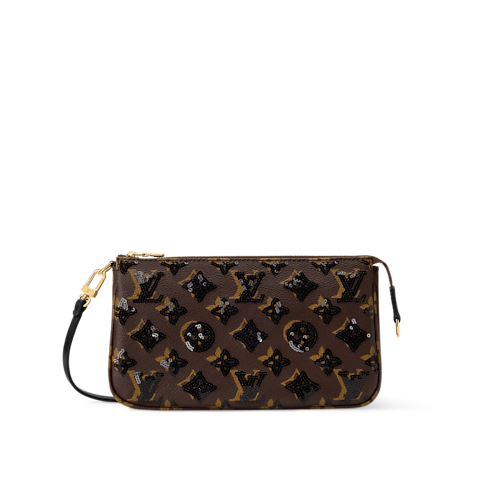 กระเป๋ารุ่น Pochette Accessoires Monogram แคนวาสประเภทอื่น in ผู้หญิง's กระเป๋าสตางค์และผลิตภัณฑ์เครื่องหนังขนาดเล็ก กระเป๋าสตางค์สะพายข้างสำหรับผู้หญิง collections by Louis Vuitton (การย่อ/ขยายผลิตภัณฑ์)