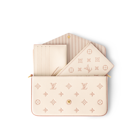 กระเป๋ารุ่น Félicie Pochette Monogram Empreinte in ผู้หญิง's กระเป๋าสตางค์และผลิตภัณฑ์เครื่องหนังขนาดเล็ก กระเป๋าสตางค์สะพายข้างสำหรับผู้หญิง collections by Louis Vuitton (การย่อ/ขยายผลิตภัณฑ์)