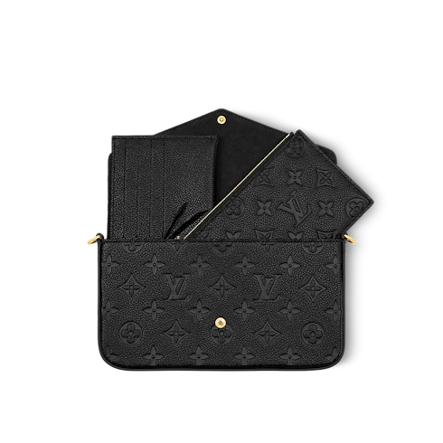 กระเป๋ารุ่น Félicie Pochette Monogram Empreinte in ผู้หญิง's กระเป๋าสตางค์และผลิตภัณฑ์เครื่องหนังขนาดเล็ก กระเป๋าสตางค์สะพายข้างสำหรับผู้หญิง collections by Louis Vuitton (การย่อ/ขยายผลิตภัณฑ์)