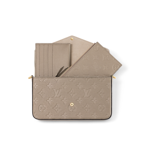 กระเป๋ารุ่น Félicie Pochette Monogram Empreinte in ผู้หญิง's กระเป๋าสตางค์และผลิตภัณฑ์เครื่องหนังขนาดเล็ก กระเป๋าสตางค์สะพายข้างสำหรับผู้หญิง collections by Louis Vuitton (การย่อ/ขยายผลิตภัณฑ์)