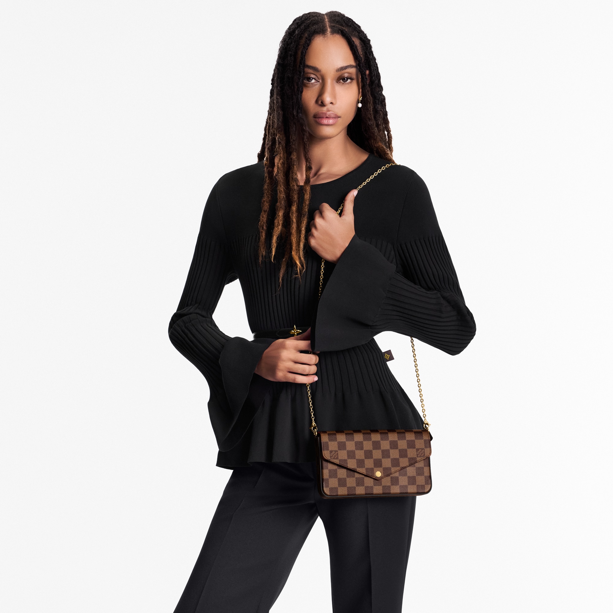 กระเป๋ารุ่น Félicie Pochette Damier Ebene แคนวาส in ผู้หญิง