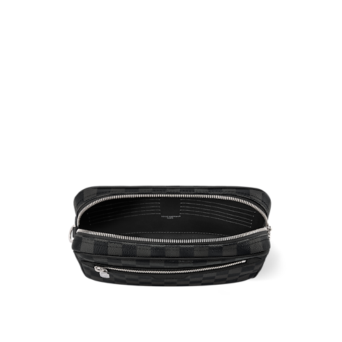 กระเป๋ารุ่น Pochette Kasai Damier Graphite แคนวาส in ผู้ชาย's กระเป๋าสตางค์และผลิตภัณฑ์เครื่องหนังขนาดเล็ก กระเป๋ามินิ collections by Louis Vuitton (การย่อ/ขยายผลิตภัณฑ์)