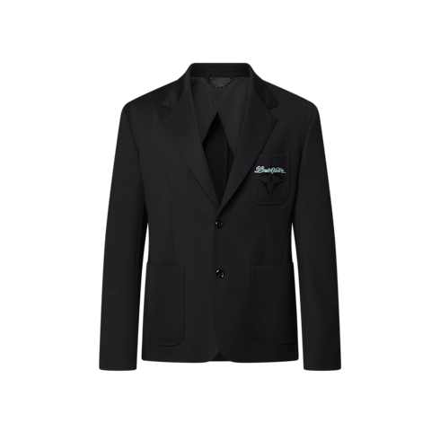 เบลเซอร์ตัวหลวมสไตล์ Preppy in ผู้ชาย's เสื้อผ้า เสื้อโค้ทกันหนาวสำหรับผู้ชาย collections by Louis Vuitton (การย่อ/ขยายผลิตภัณฑ์)