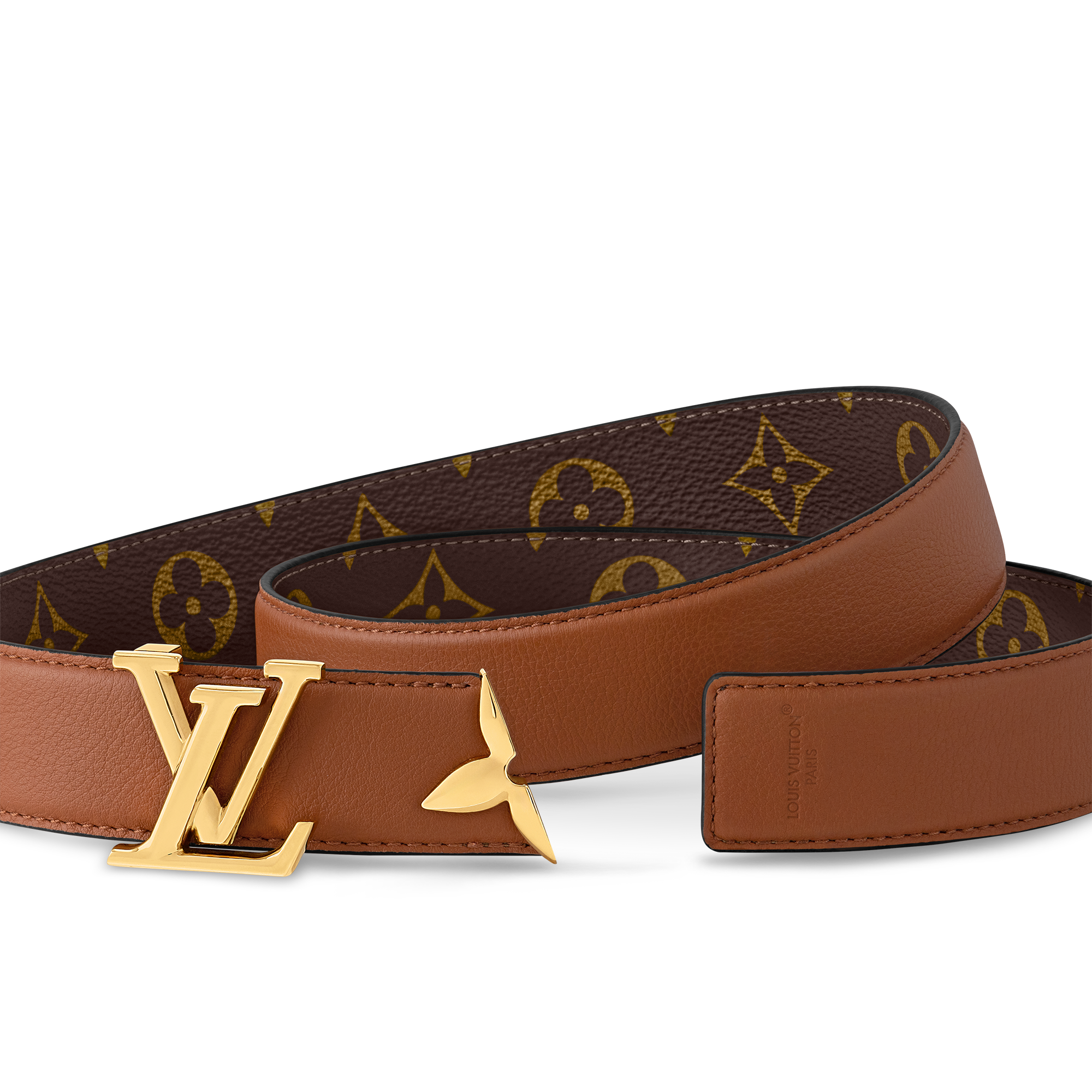 เข็มขัดรุ่น Pretty LV ขนาด 30 มม. ใส่ได้ทั้งสองด้าน  in ผู้หญิง