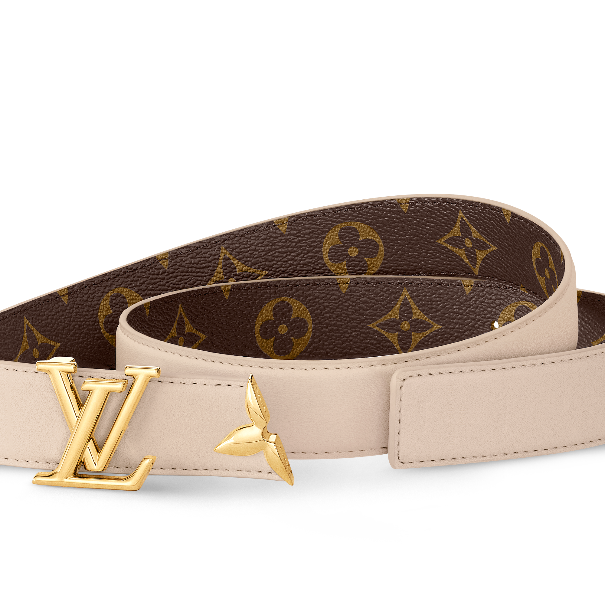 เข็มขัดรุ่น Pretty LV ขนาด 30 มม. ใส่ได้ทั้งสองด้าน  in ผู้หญิง