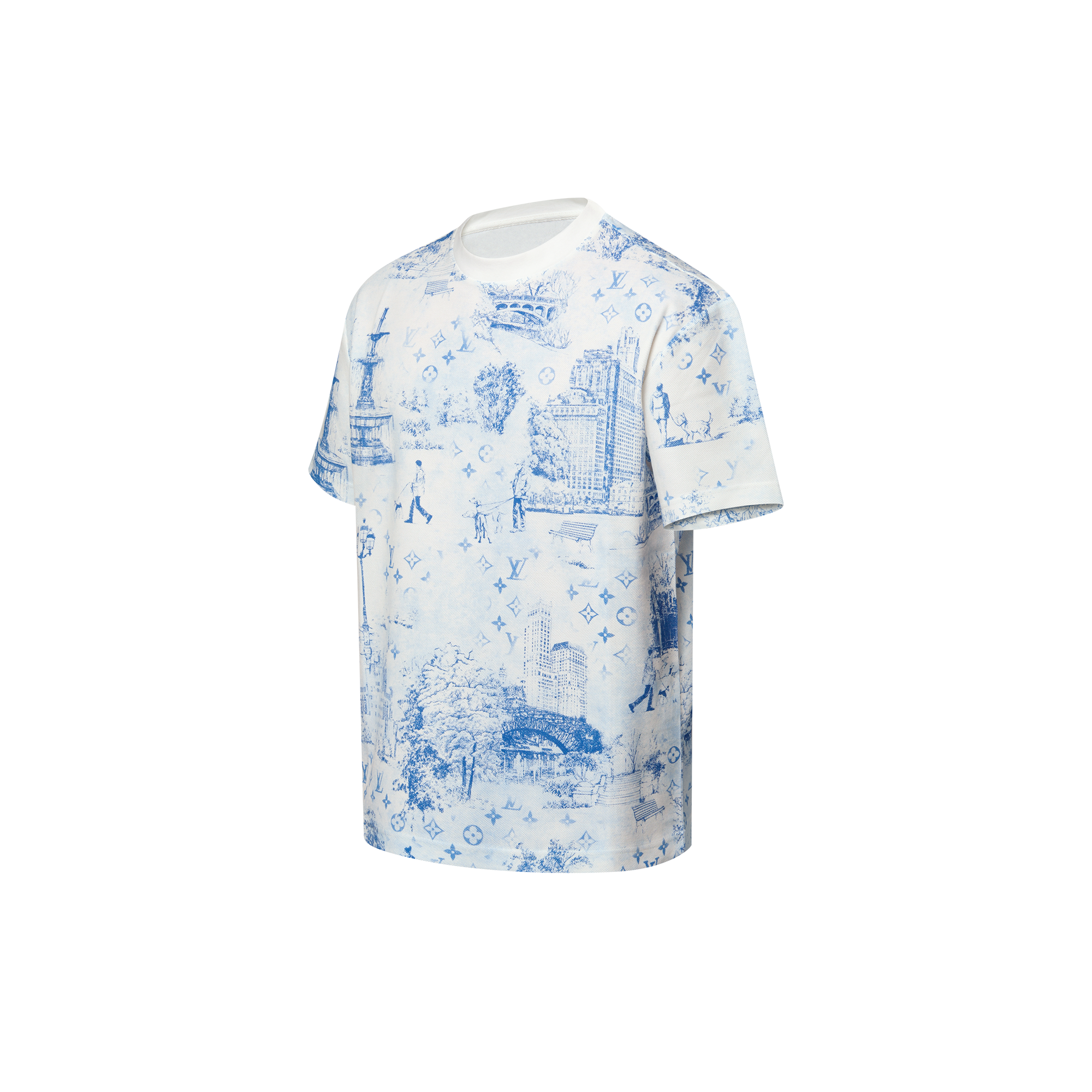 เสื้อยืดผ้าคอตตอนปิเก้พิมพ์ลาย  in ผู้ชาย