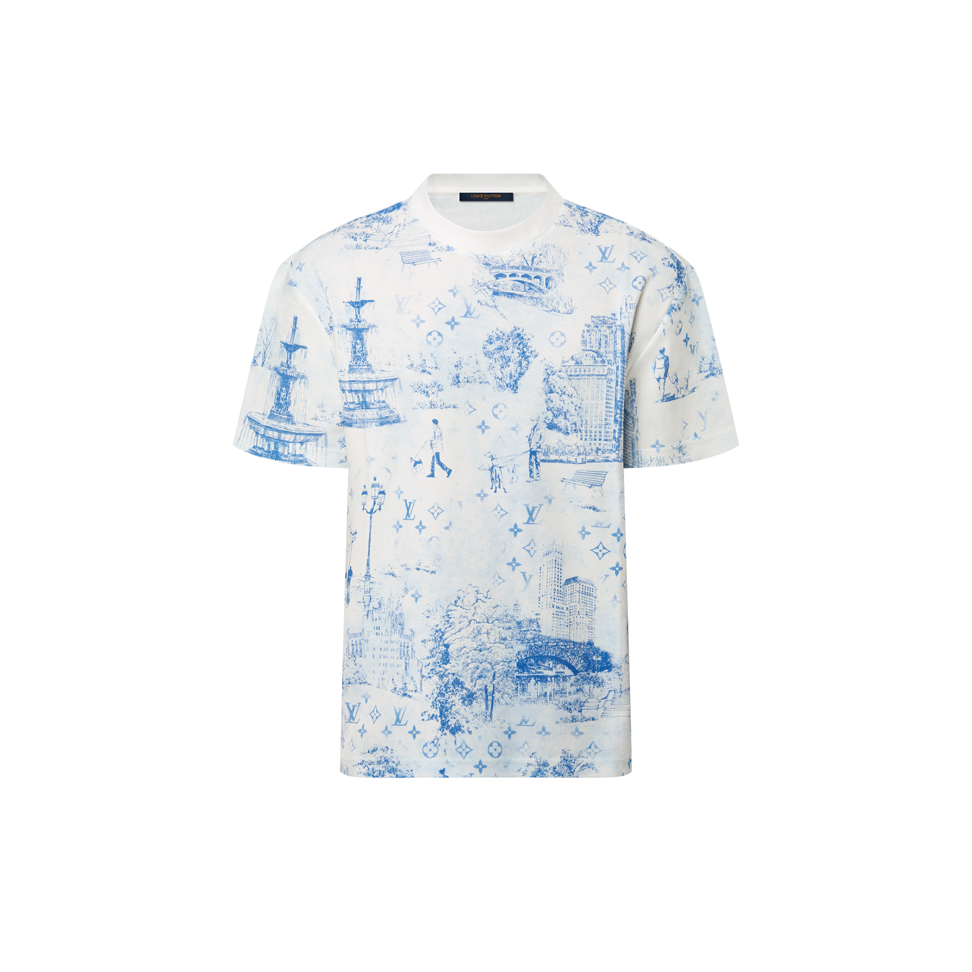 เสื้อยืดผ้าคอตตอนปิเก้พิมพ์ลาย  in ผู้ชาย