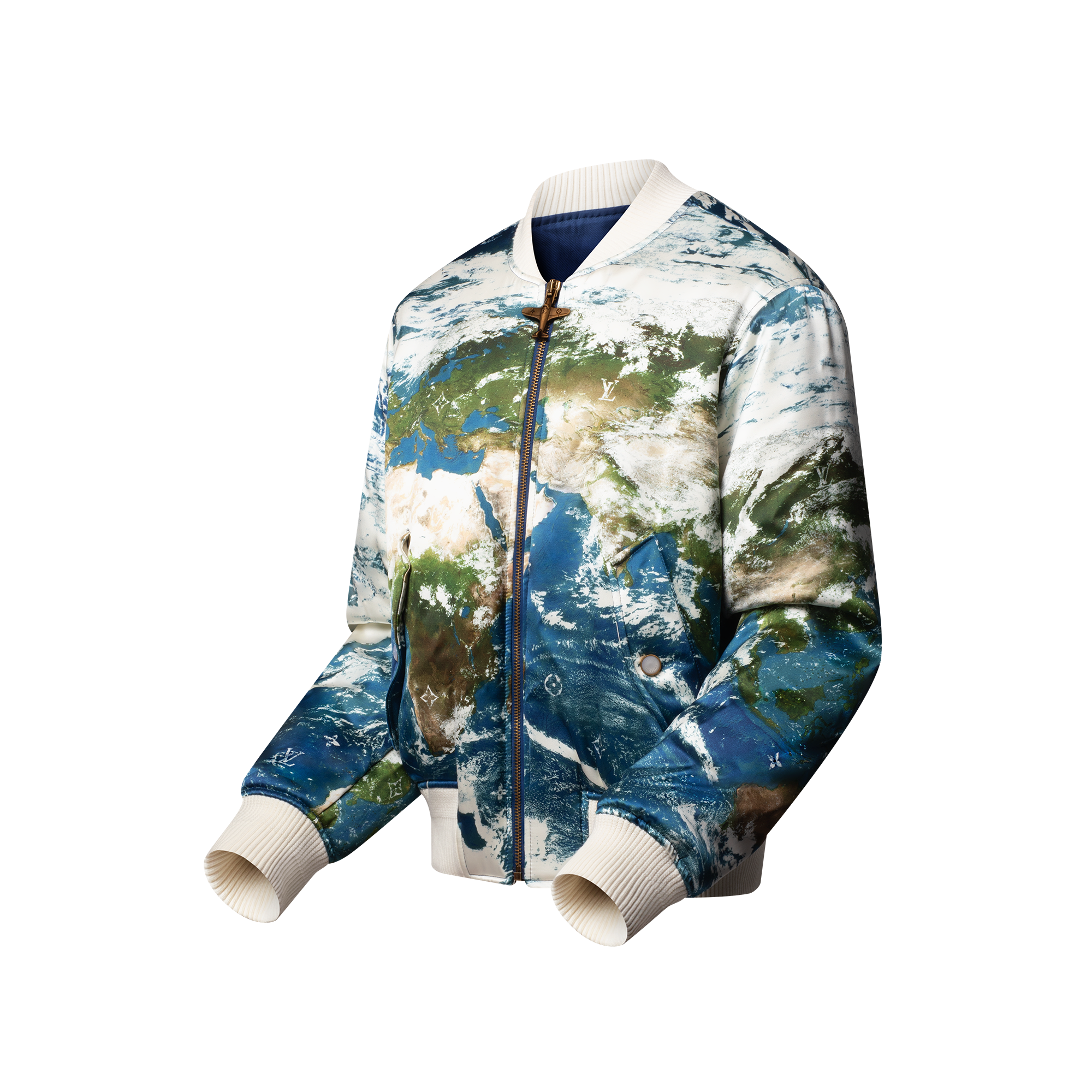 เสื้อแจ็คเก็ตบอมเบอร์ผ้าไหมผสมพิมพ์ลาย  in ผู้ชาย