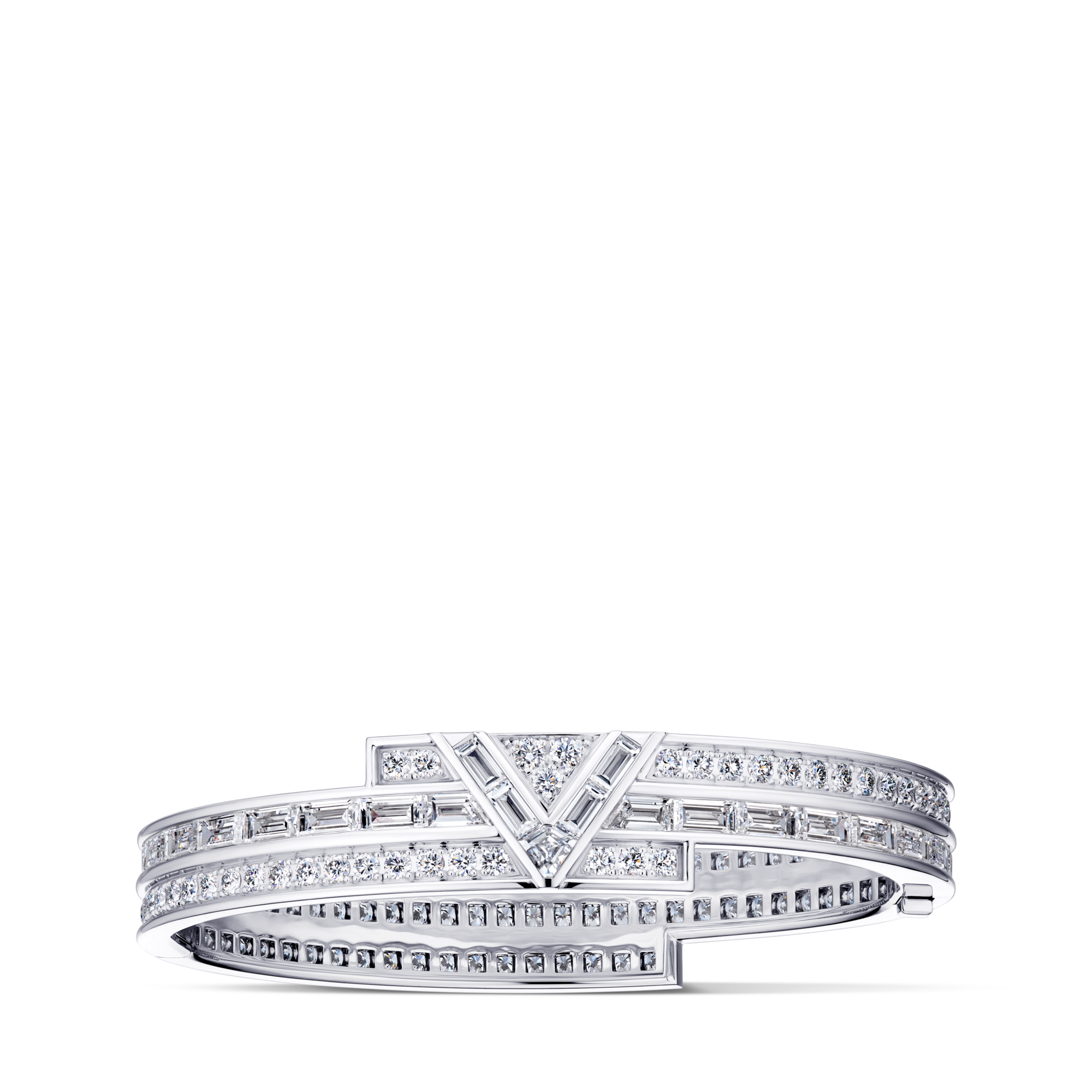 กำไลข้อมือ Pure V ไวท์โกลด์และเพชร  in Les Extraordinaires