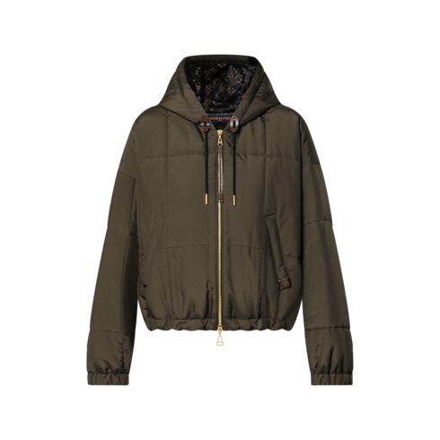 เสื้อแจ็คเก็ตซิปหน้าบุนวมแบบควิลต์ in ผู้หญิง's เสื้อผ้า เสื้อโค้ทกันหนาวและเสื้อแจ็คเก็ตสำหรับผู้หญิง collections by Louis Vuitton (การย่อ/ขยายผลิตภัณฑ์)