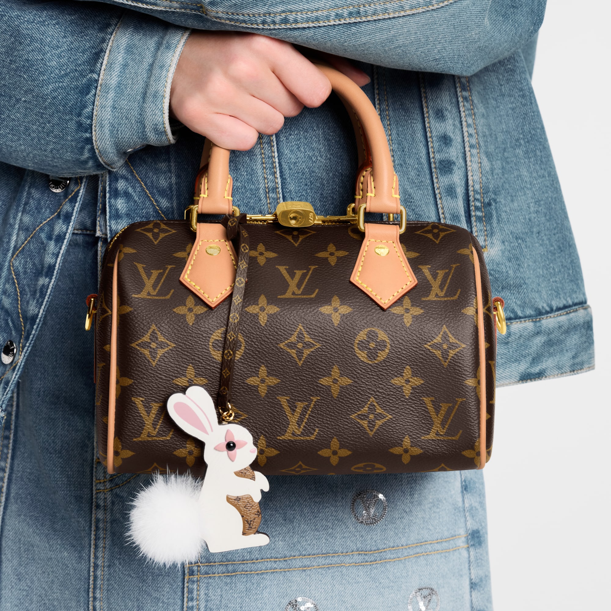 ชาร์มห้อยกระเป๋ารุ่น Rabbit LV Furry Friend . in ผู้หญิง
