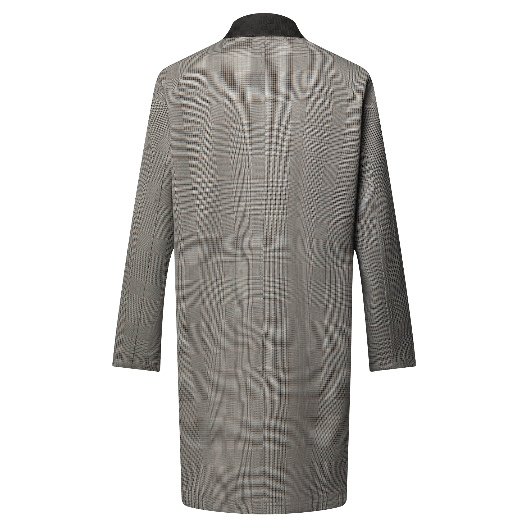 เสื้อโค้ทกันฝนแต่งคอปกหนังกลับลาย Damier  in ผู้ชาย