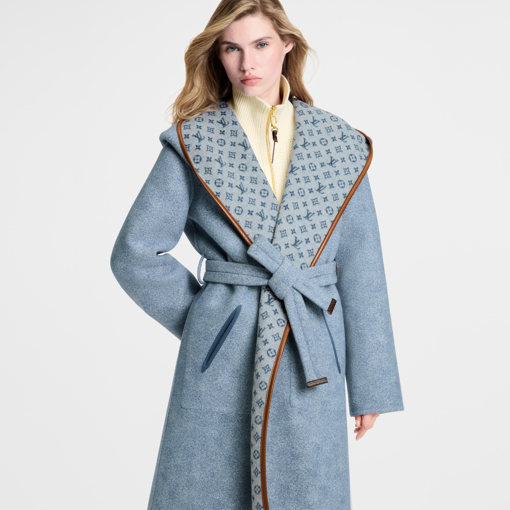 Reversible Signature Hooded Wrap Coat  in ผู้หญิง