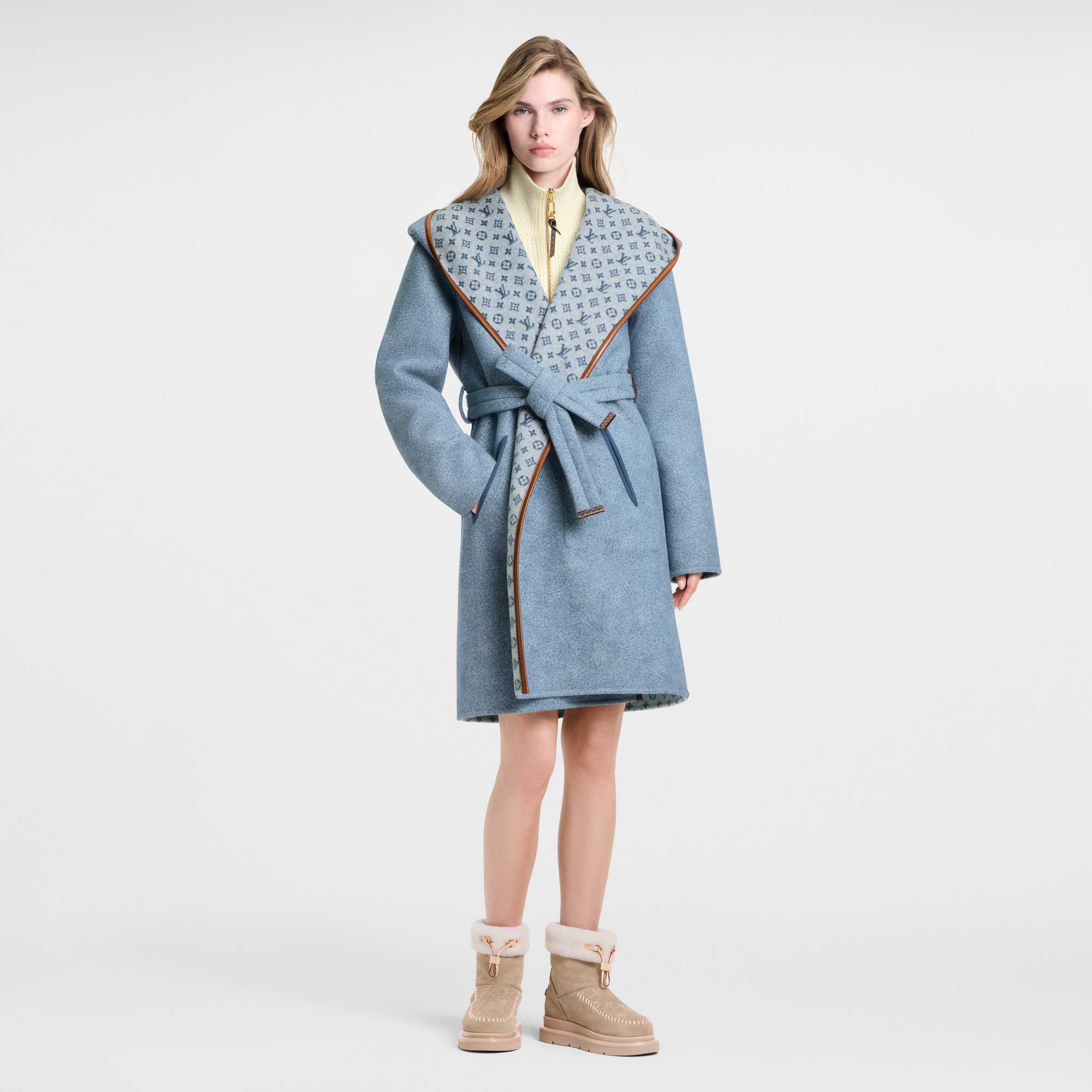 Reversible Signature Hooded Wrap Coat  in ผู้หญิง