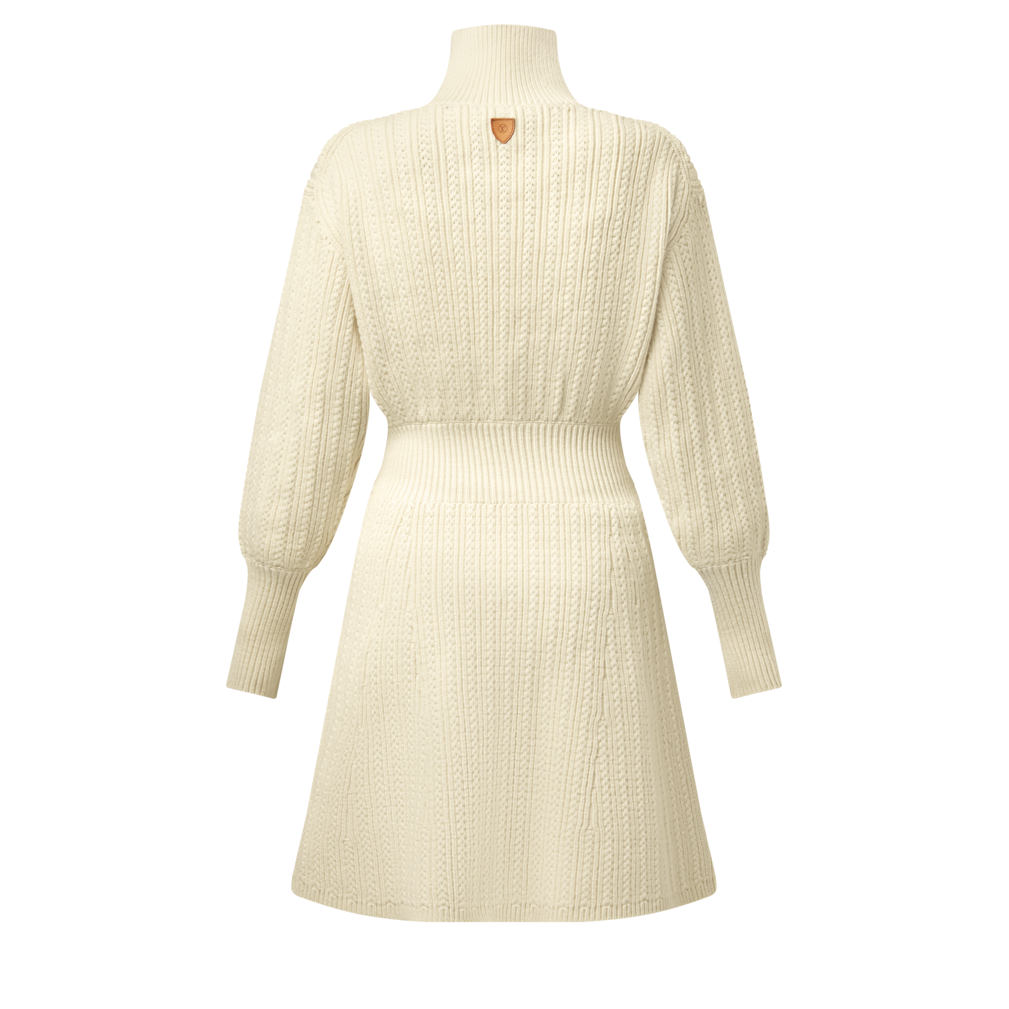 Ribbed Knit Long-Sleeved Dress  in ผู้หญิง