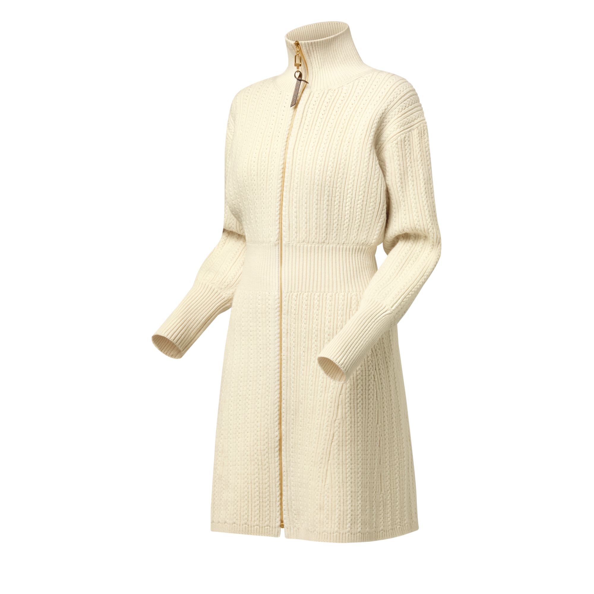 Ribbed Knit Long-Sleeved Dress  in ผู้หญิง