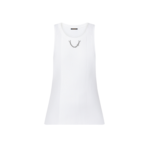 เสื้อกล้ามผ้าริบ in ผู้หญิง's เสื้อผ้า เสื้อสำหรับผู้หญิง collections by Louis Vuitton (การย่อ/ขยายผลิตภัณฑ์)