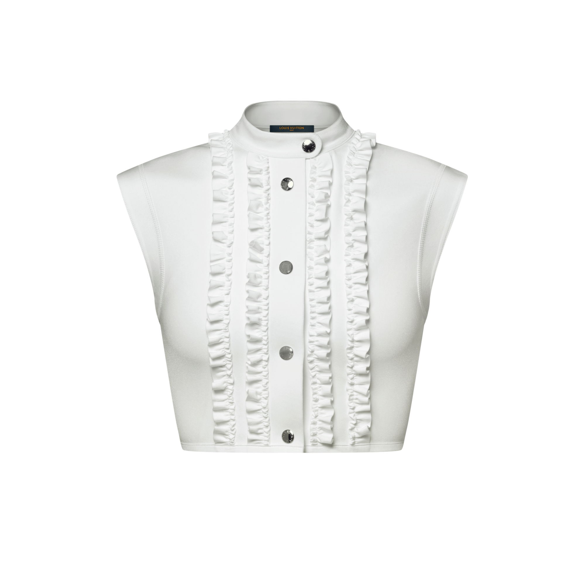 Ruffle Trim Technical Jersey Top  in ผู้หญิง