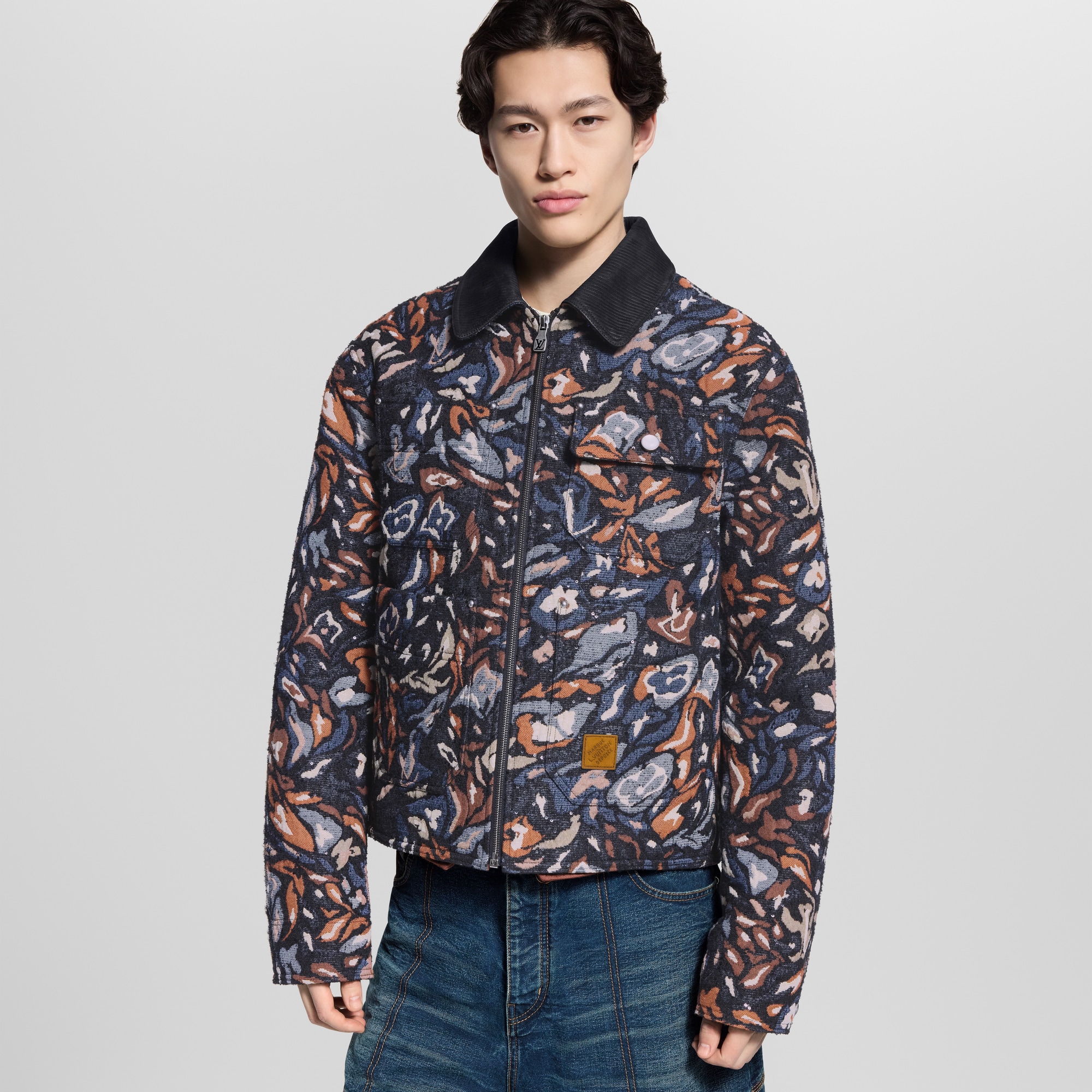 เสื้อแจ็คเก็ตบลูซงสไตล์ Workwear ปักเลื่อม  in ผู้ชาย