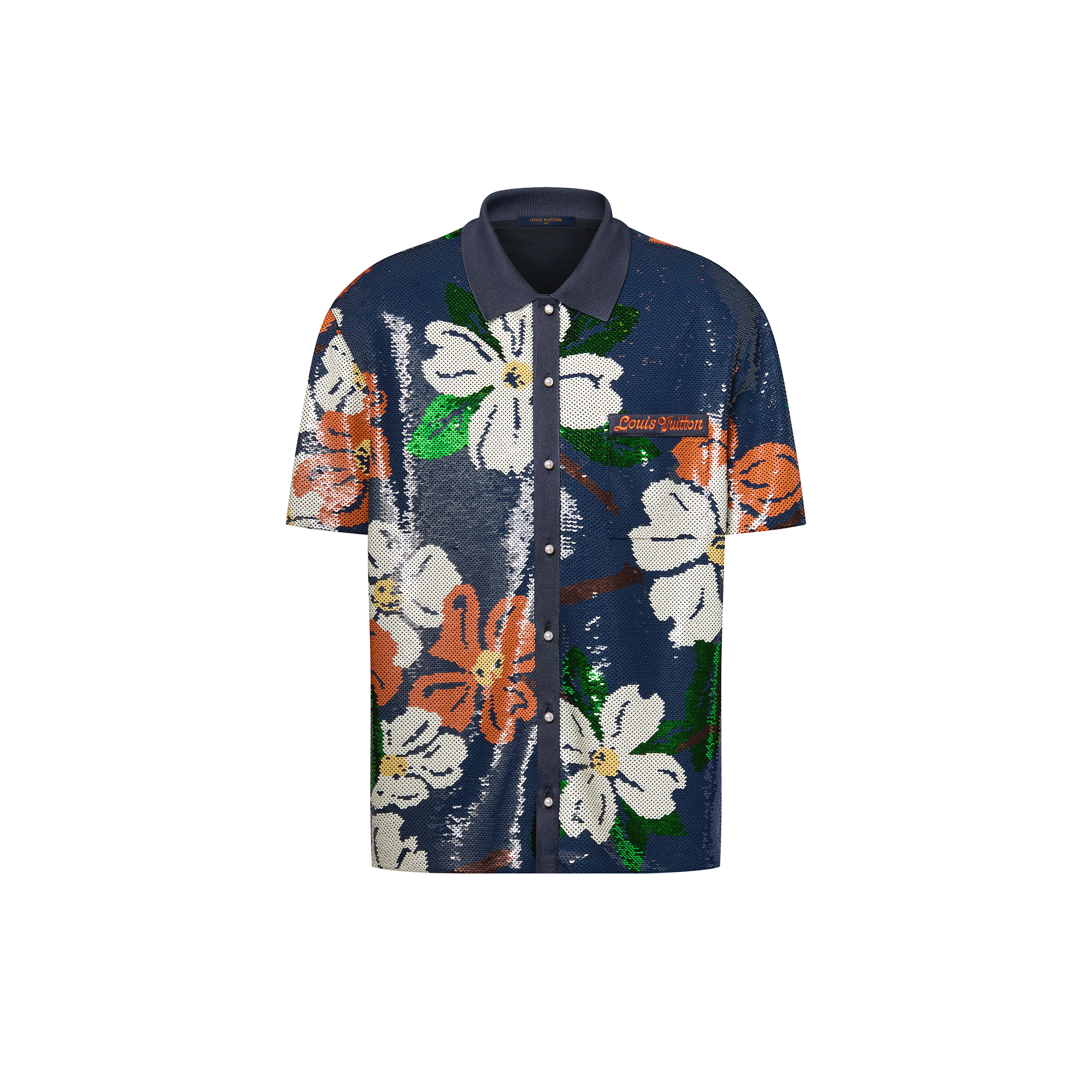 เสื้อเชิ้ตแขนสั้นปักเลื่อม  in ผู้ชาย