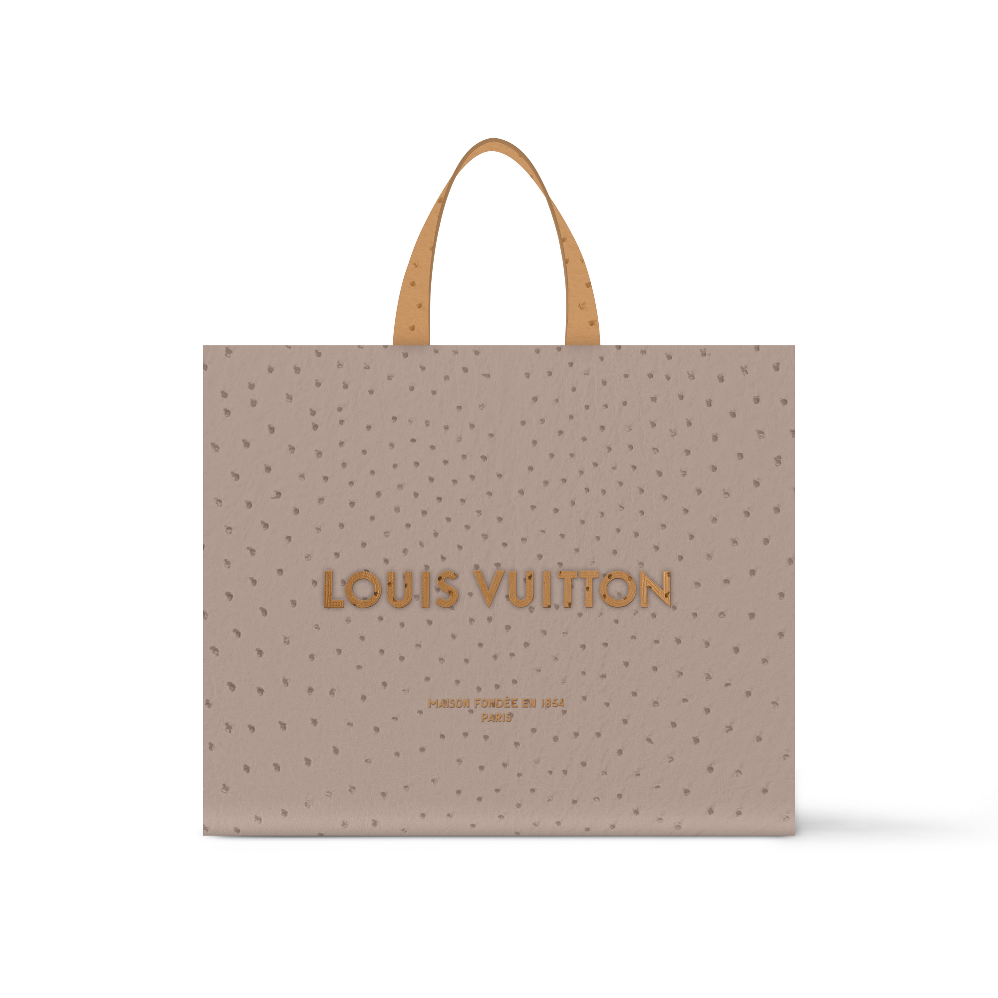 กระเป๋ารุ่น Shopper Tote MM นกกระจอกเทศ in Les Extraordinaires
