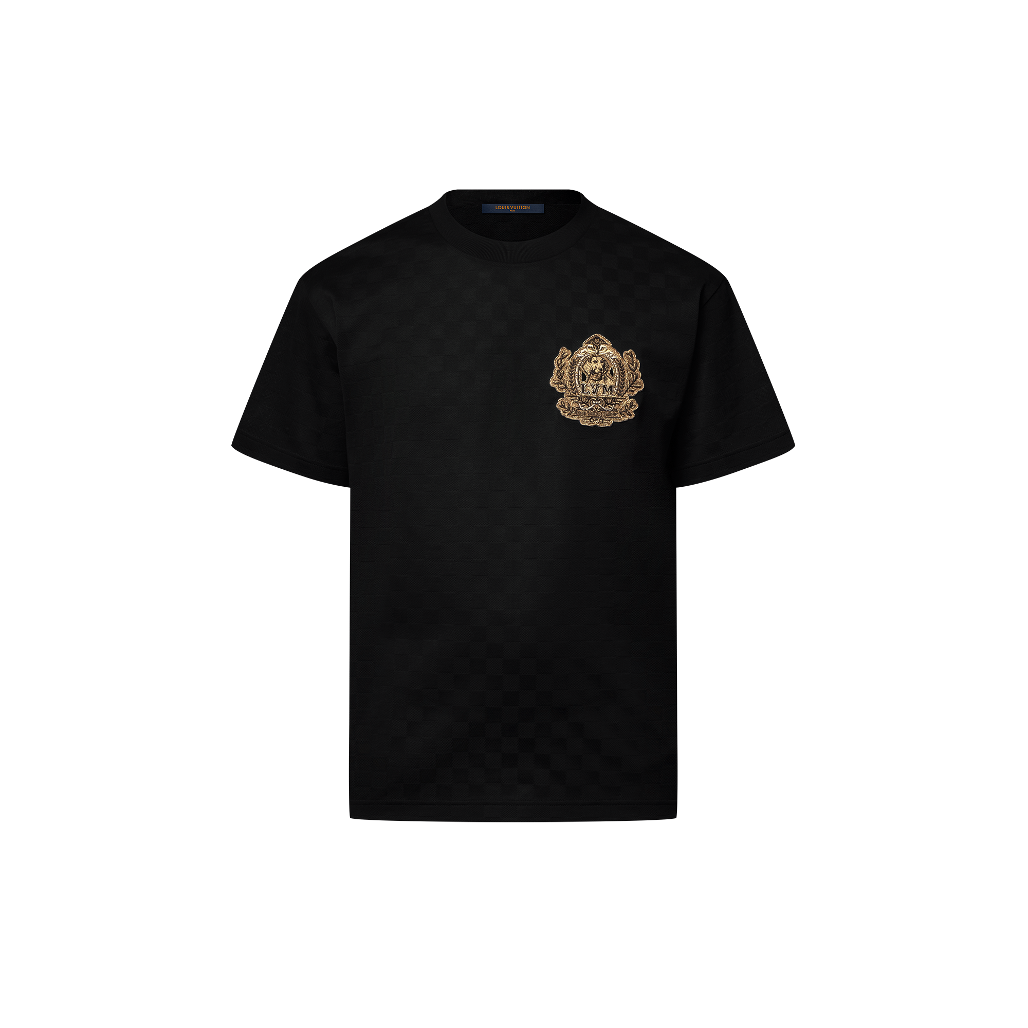 เสื้อยืดผ้าคอตตอนปักแพตช์สัญลักษณ์เมซง  in ผู้ชาย