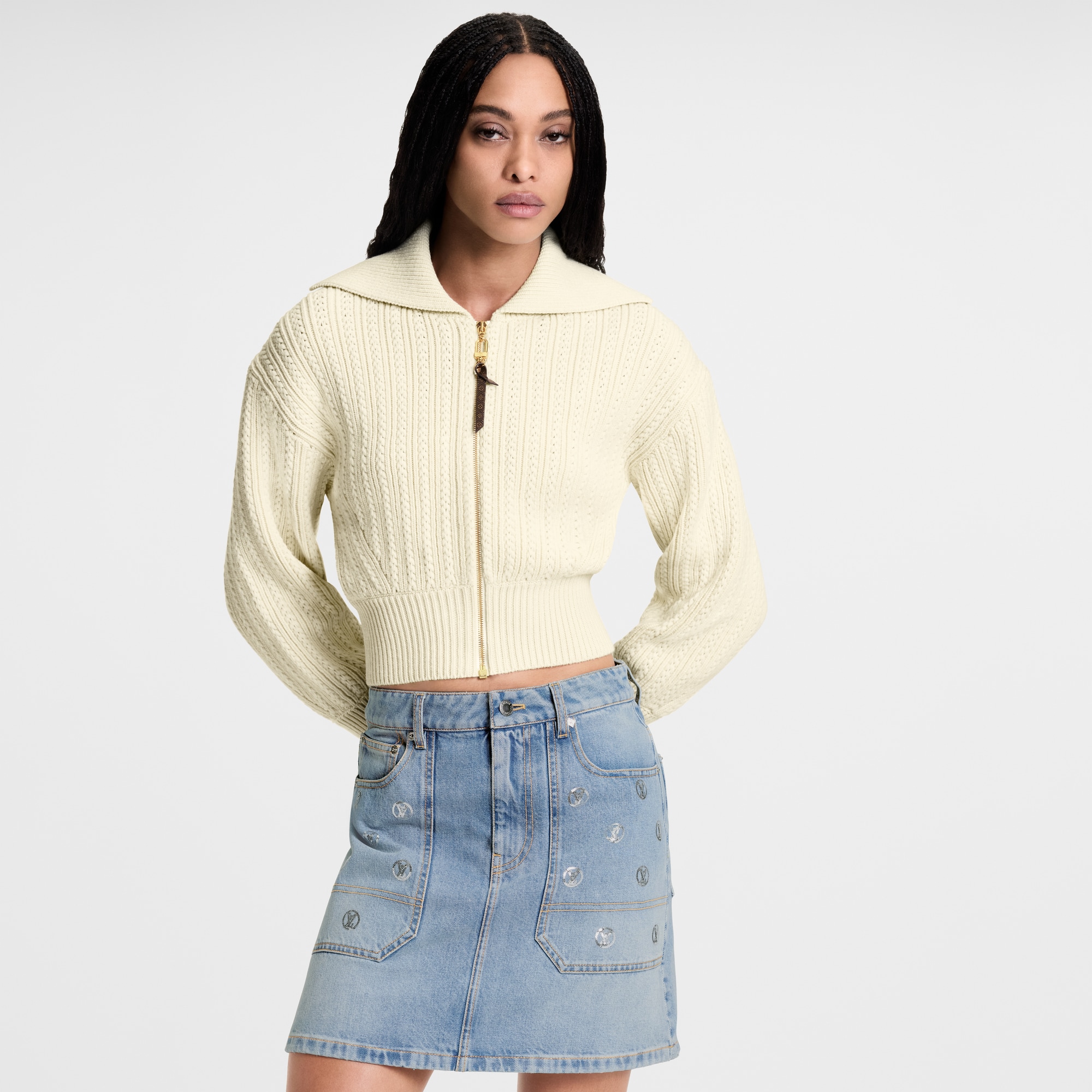 Signature Sequin Denim Mini Skirt  in ผู้หญิง