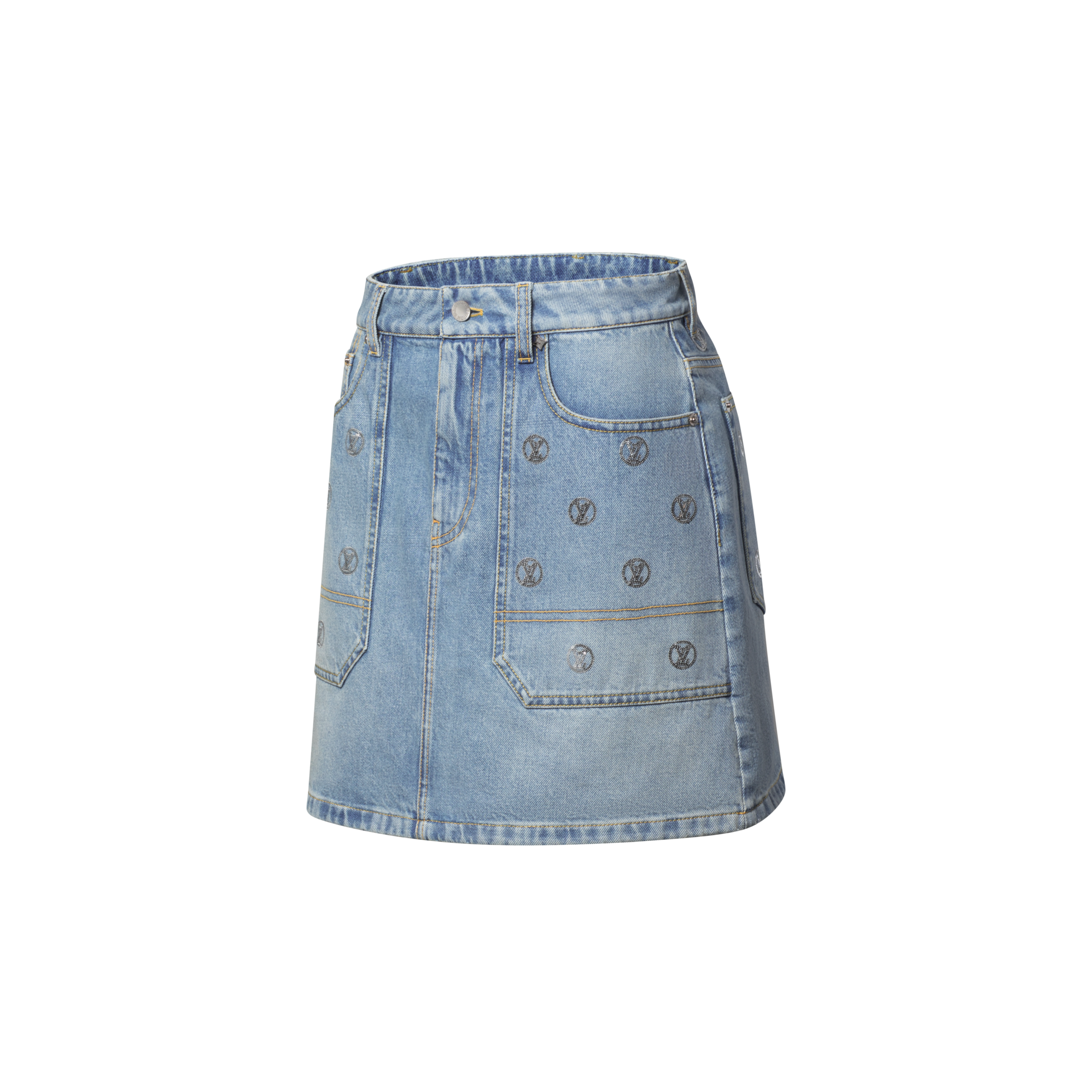 Signature Sequin Denim Mini Skirt  in ผู้หญิง