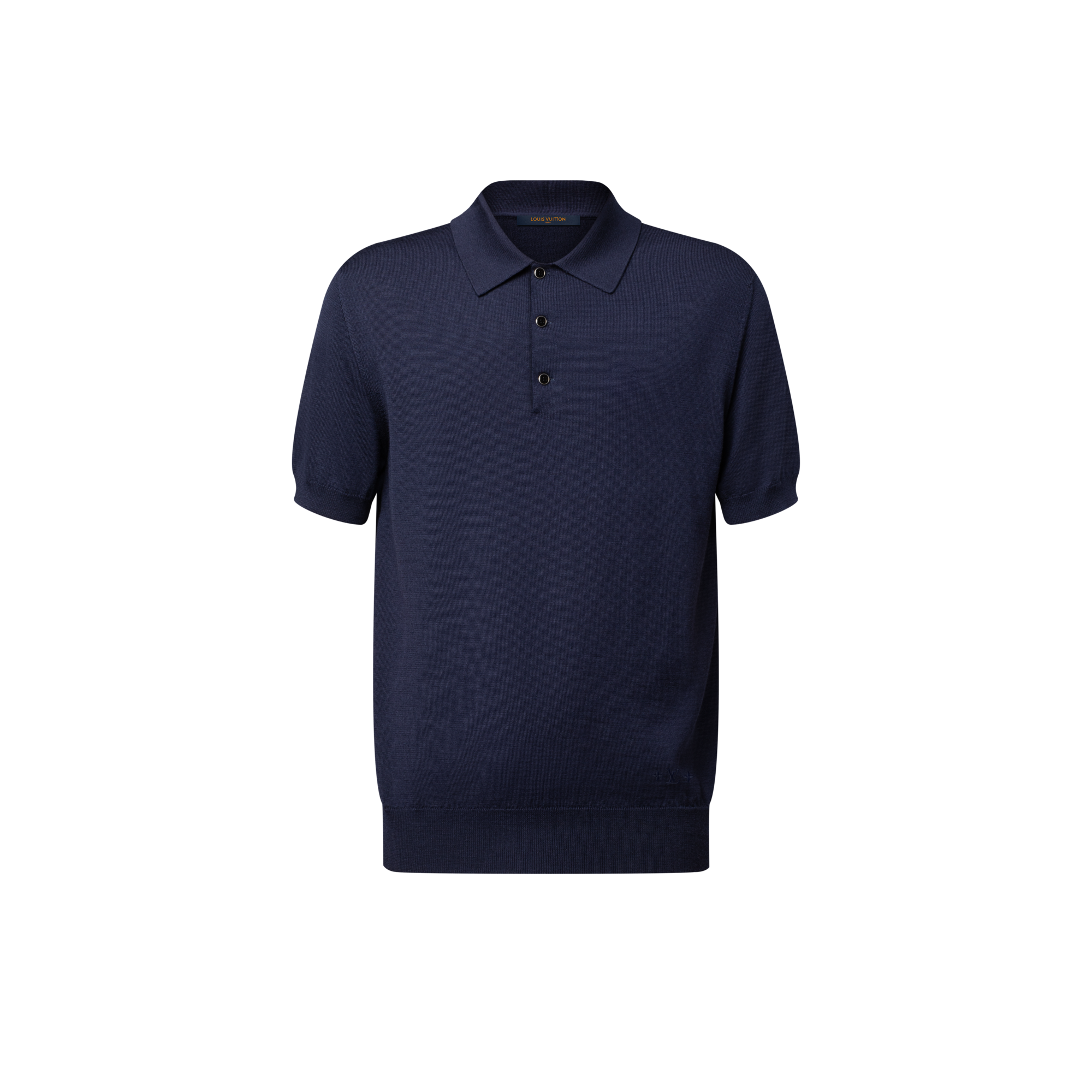 เสื้อเชิ้ตโปโลแขนสั้นผ้าไหมผสมลายสัญลักษณ์  in ผู้ชาย