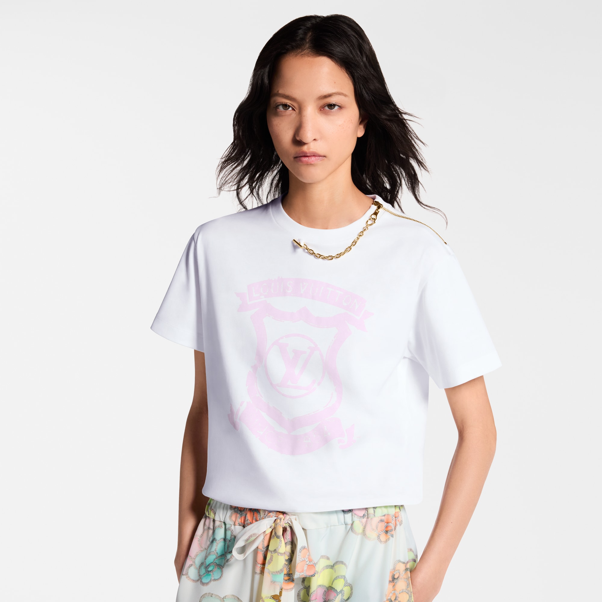 เสื้อยืดดีเทลซิปลาย Signature  in ผู้หญิง