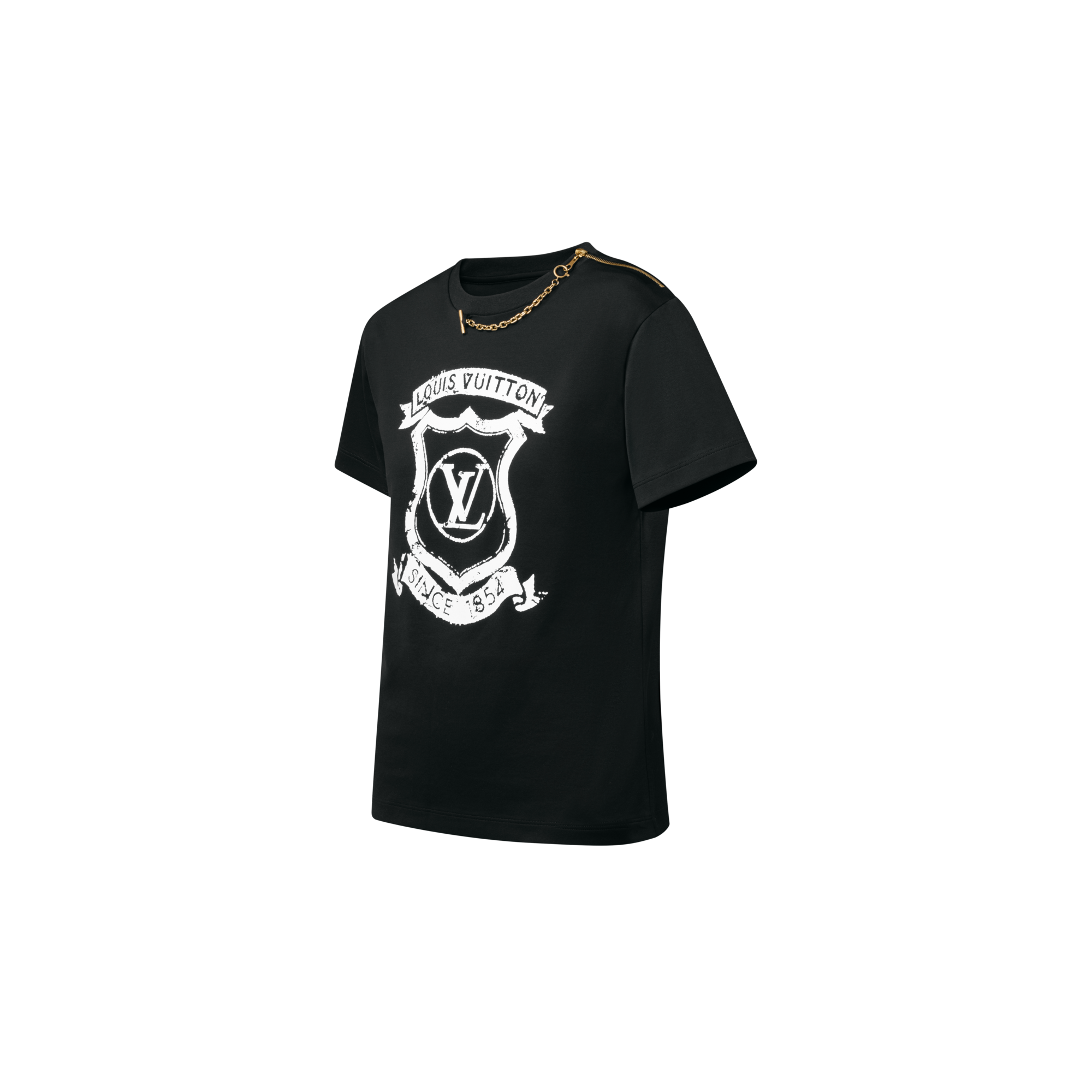 เสื้อยืดลายสัญลักษณ์แต่งดีเทลซิป  in ผู้หญิง