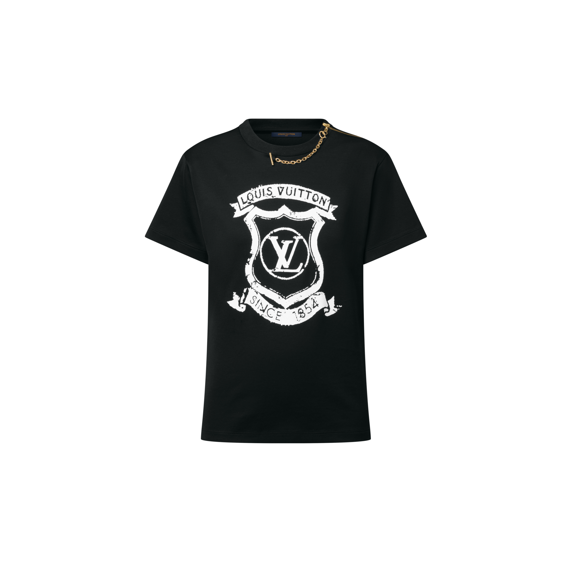 เสื้อยืดลายสัญลักษณ์แต่งดีเทลซิป  in ผู้หญิง