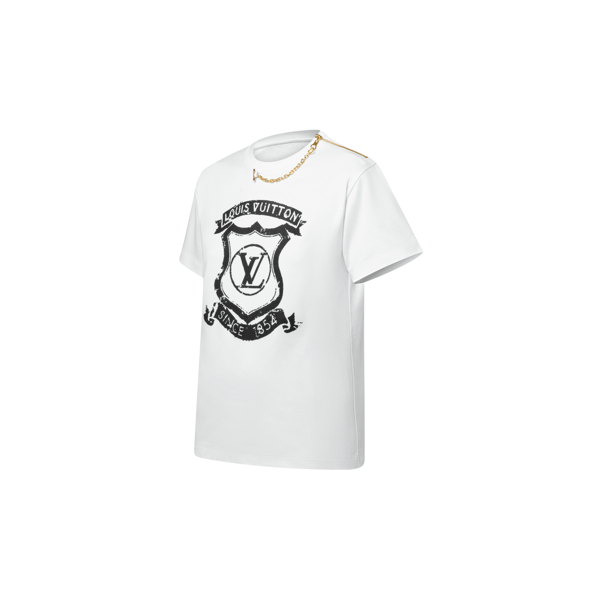 เสื้อยืดลายสัญลักษณ์แต่งดีเทลซิป  in ผู้หญิง