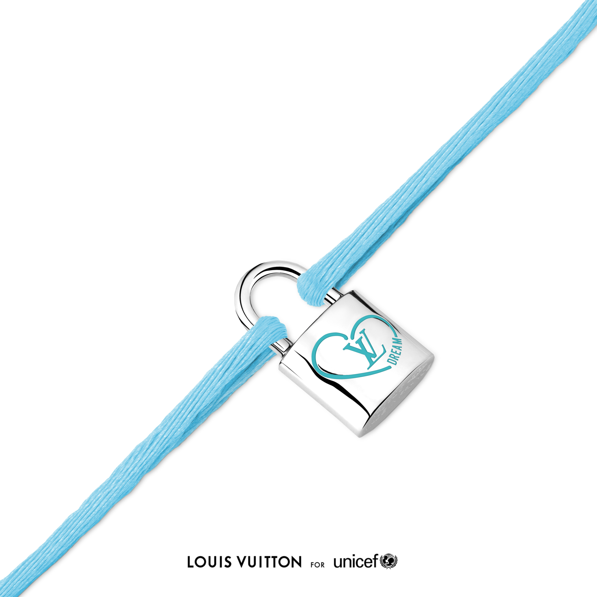 กำไลข้อมือ Silver Lockit x Felix เงินสเตอร์ลิง แลคเกอร์สีฟ้า และสายโพลีเอสเตอร์  in จิวเวลรี่