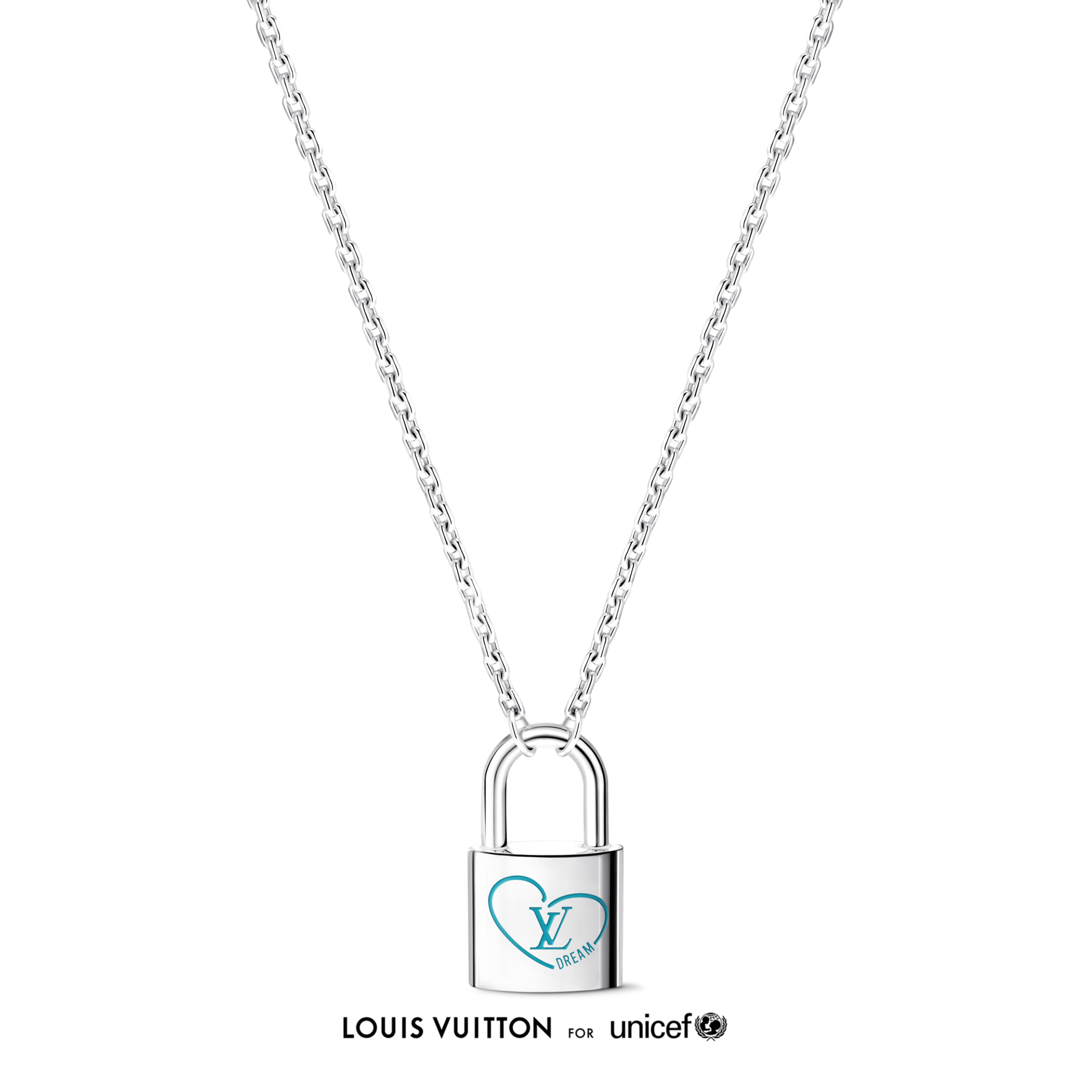 จี้ Silver Lockit x Felix เงินสเตอร์ลิงและแลคเกอร์สีฟ้า  in จิวเวลรี่
