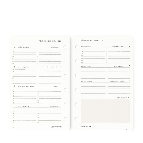 รีฟิลสมุดบันทึกรายสัปดาห์ขนาดเล็ก 2025 in ทรังก์ การเดินทาง และ บ้าน's หนังสือและเครื่องเขียน หนังสือและเครื่องเขียน collections by Louis Vuitton (การย่อ/ขยายผลิตภัณฑ์)