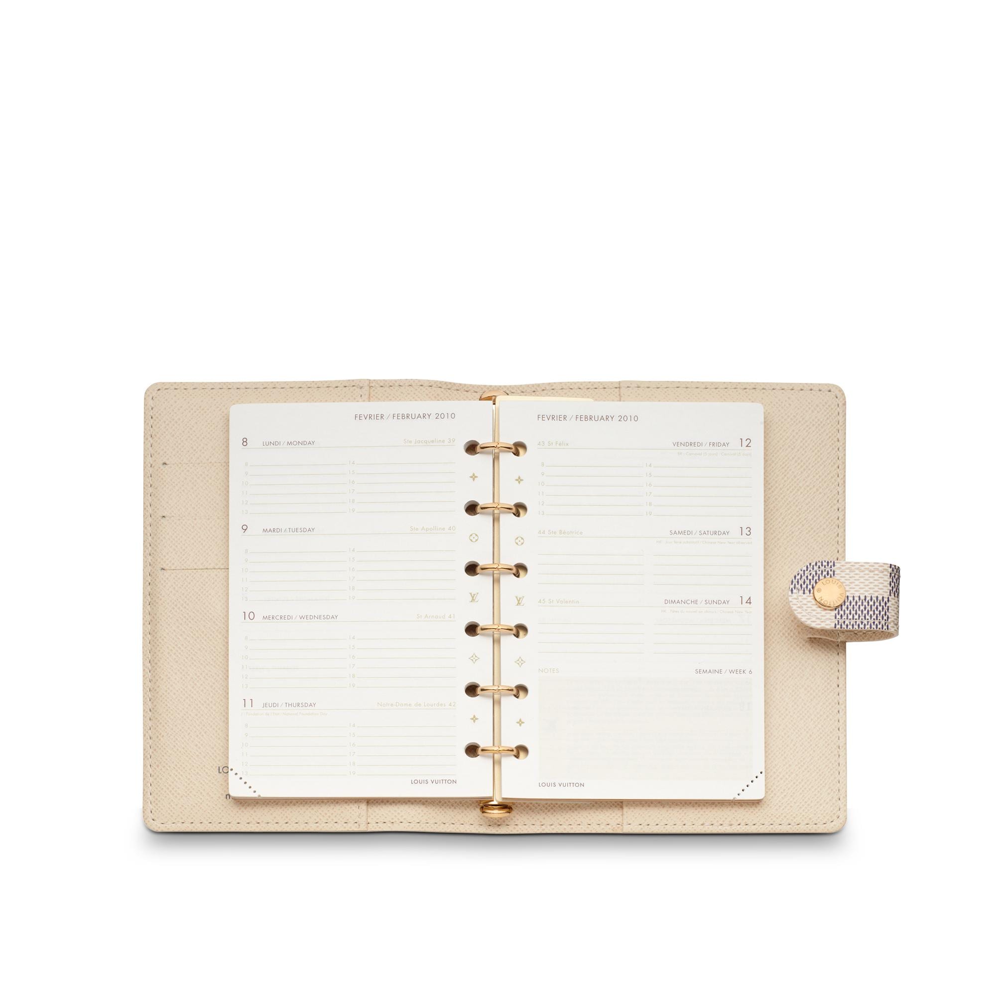 ปกสมุดบันทึกขนาดเล็ก Damier Azur แคนวาส in กระเป๋าและผลิตภัณฑ์เครื่องหนังขนาดเล็ก