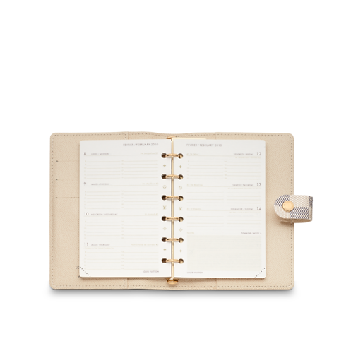 ปกสมุดบันทึกขนาดเล็ก Damier Azur แคนวาส in กระเป๋าและผลิตภัณฑ์เครื่องหนังขนาดเล็ก's รังสรรค์ผลิตภัณฑ์เครื่องหนังในแบบของคุณ } collections by Louis Vuitton (การย่อ/ขยายผลิตภัณฑ์)