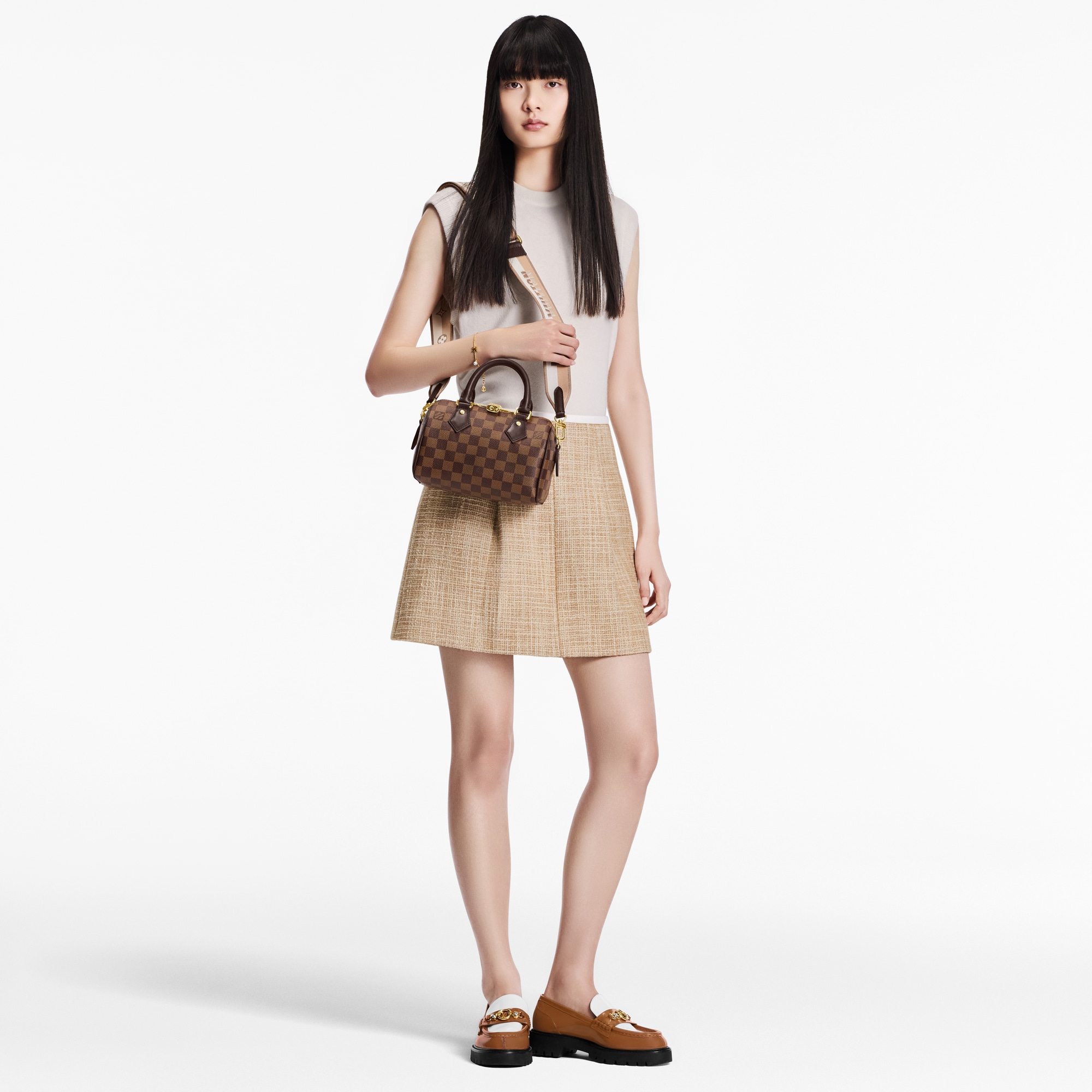 กระเป๋ารุ่น Speedy Bandoulière 20 Damier Ebene in ผู้หญิง