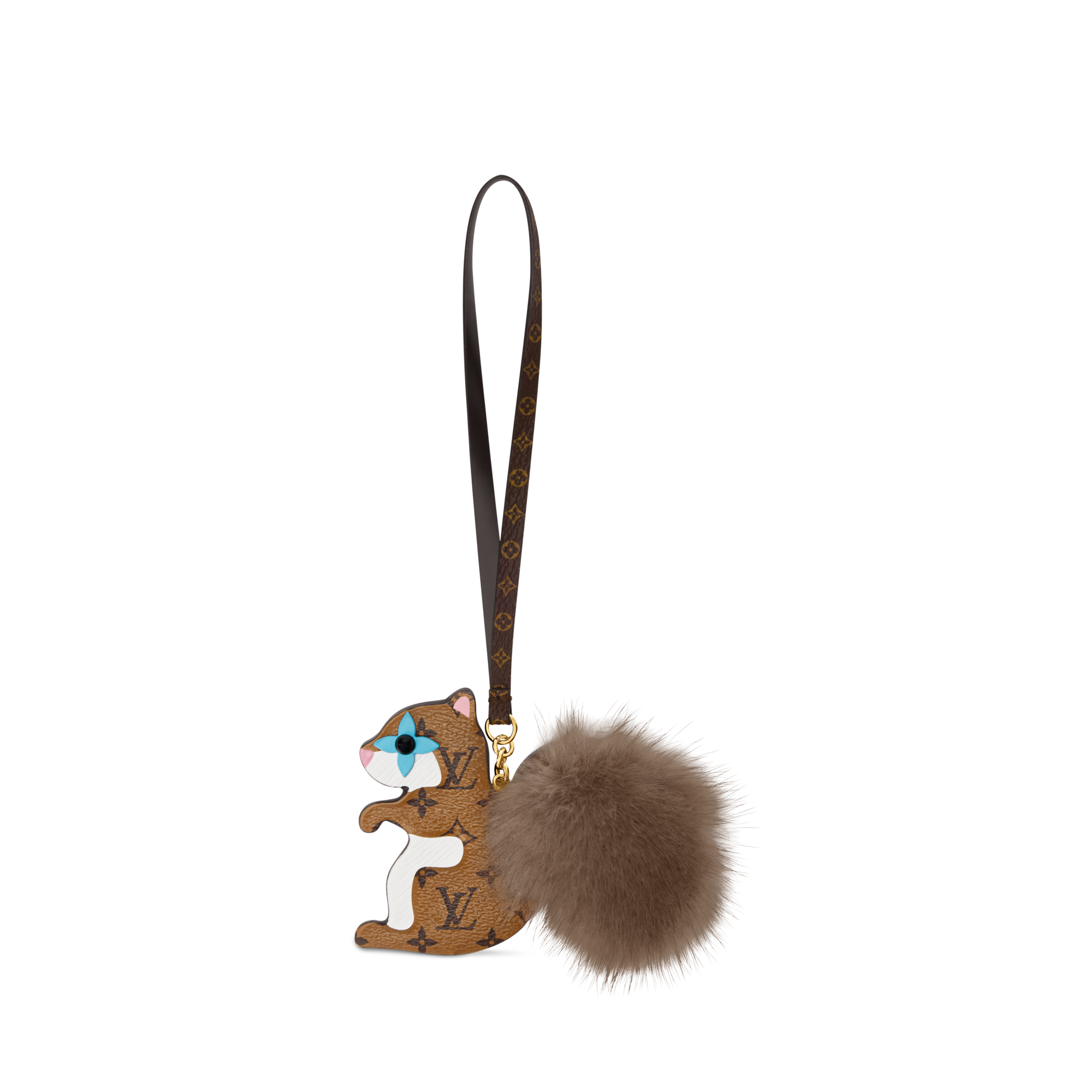 ชารฺ์มห้อยกระเป๋ารุ่น Squirrel LV Furry Friend . in ผู้หญิง