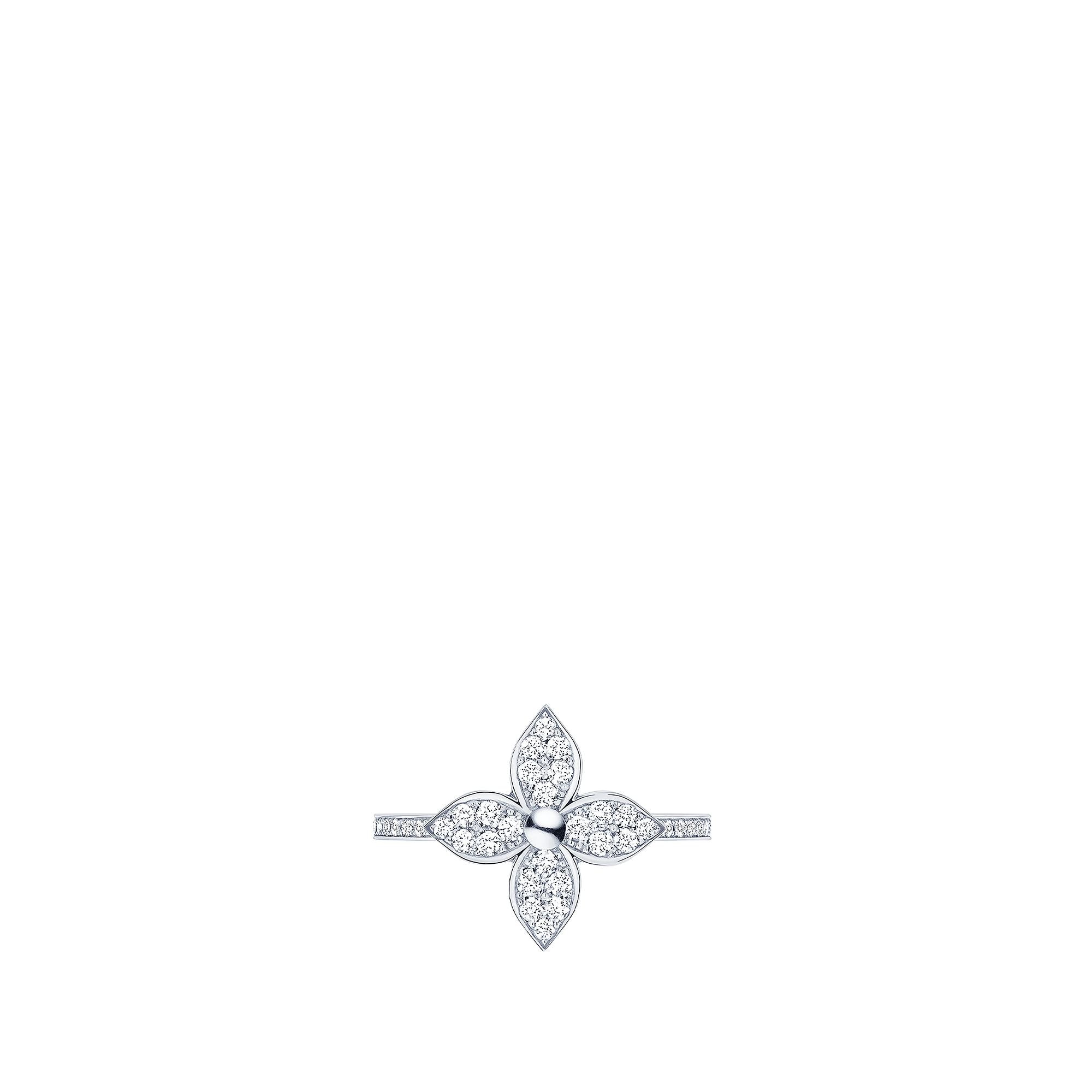 แหวน Star Blossom ไวท์โกลด์และเพชร  in จิวเวลรี่