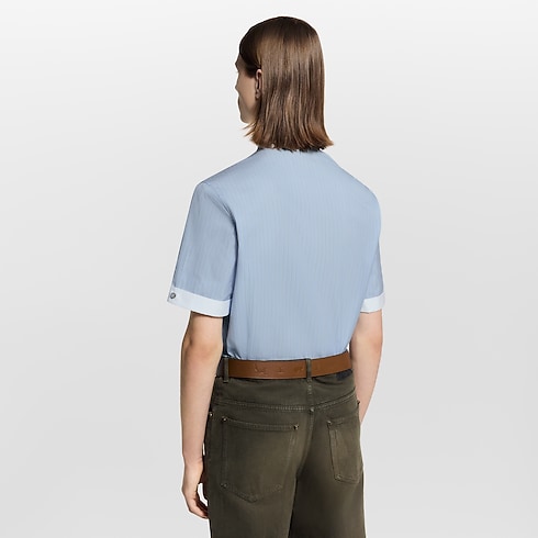 เสื้อเชิ้ตแขนสั้นลายทาง in ผู้ชาย's เสื้อผ้า เสื้อเชิ้ตสำหรับผู้ชาย collections by Louis Vuitton (การย่อ/ขยายผลิตภัณฑ์)