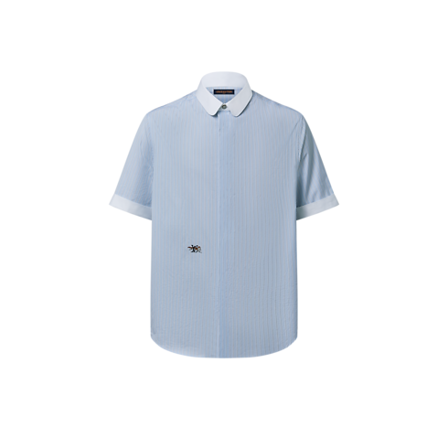 เสื้อเชิ้ตแขนสั้นลายทาง in ผู้ชาย's เสื้อผ้า เสื้อเชิ้ตสำหรับผู้ชาย collections by Louis Vuitton (การย่อ/ขยายผลิตภัณฑ์)