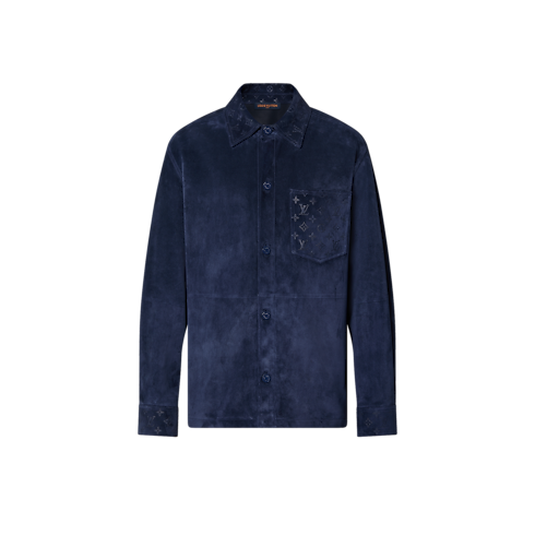 เสื้อโอเวอร์เชิ้ตหนังกลับ in ผู้ชาย's เสื้อผ้า เสื้อโค้ทกันหนาวสำหรับผู้ชาย collections by Louis Vuitton (การย่อ/ขยายผลิตภัณฑ์)