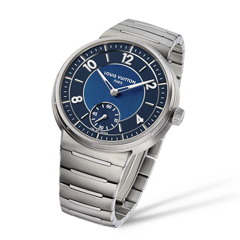 นาฬิการุ่น Tambour ระบบอัตโนมัติ 40 มม. โลหะ in นาฬิกา's นาฬิกาข้อมือแบรนด์หรู } collections by Louis Vuitton (การย่อ/ขยายผลิตภัณฑ์)